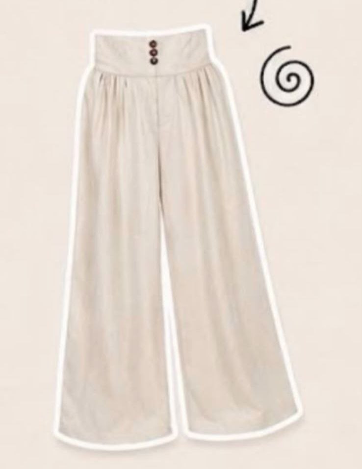 High-Waist Balloon Wide-Leg Pants – Cream